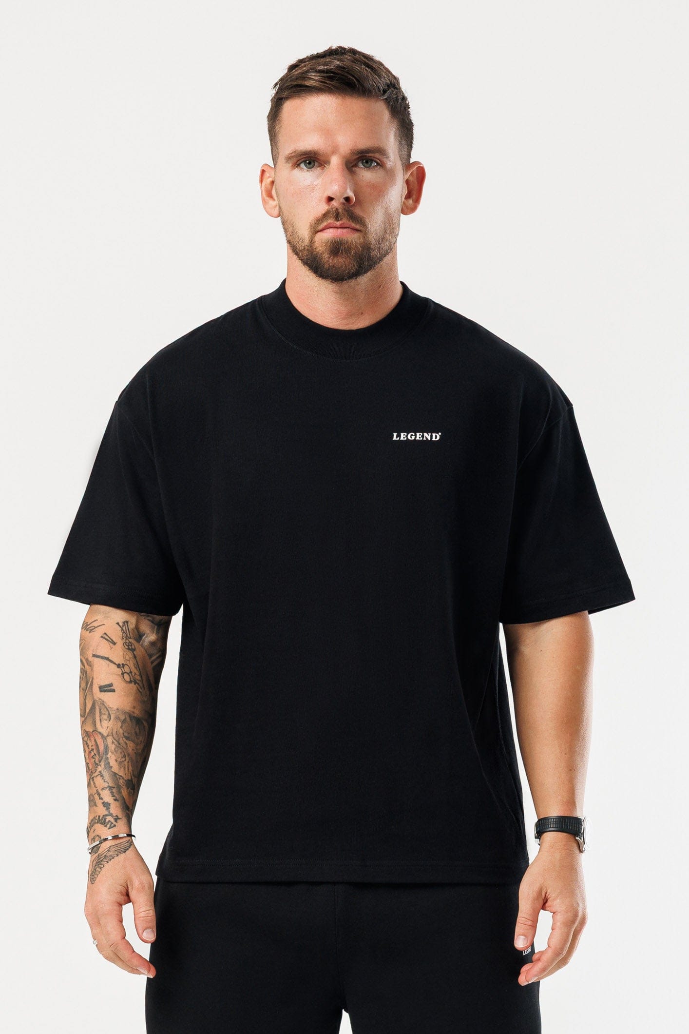 PRINT OVERSIZED T-SHIRT - BLACK