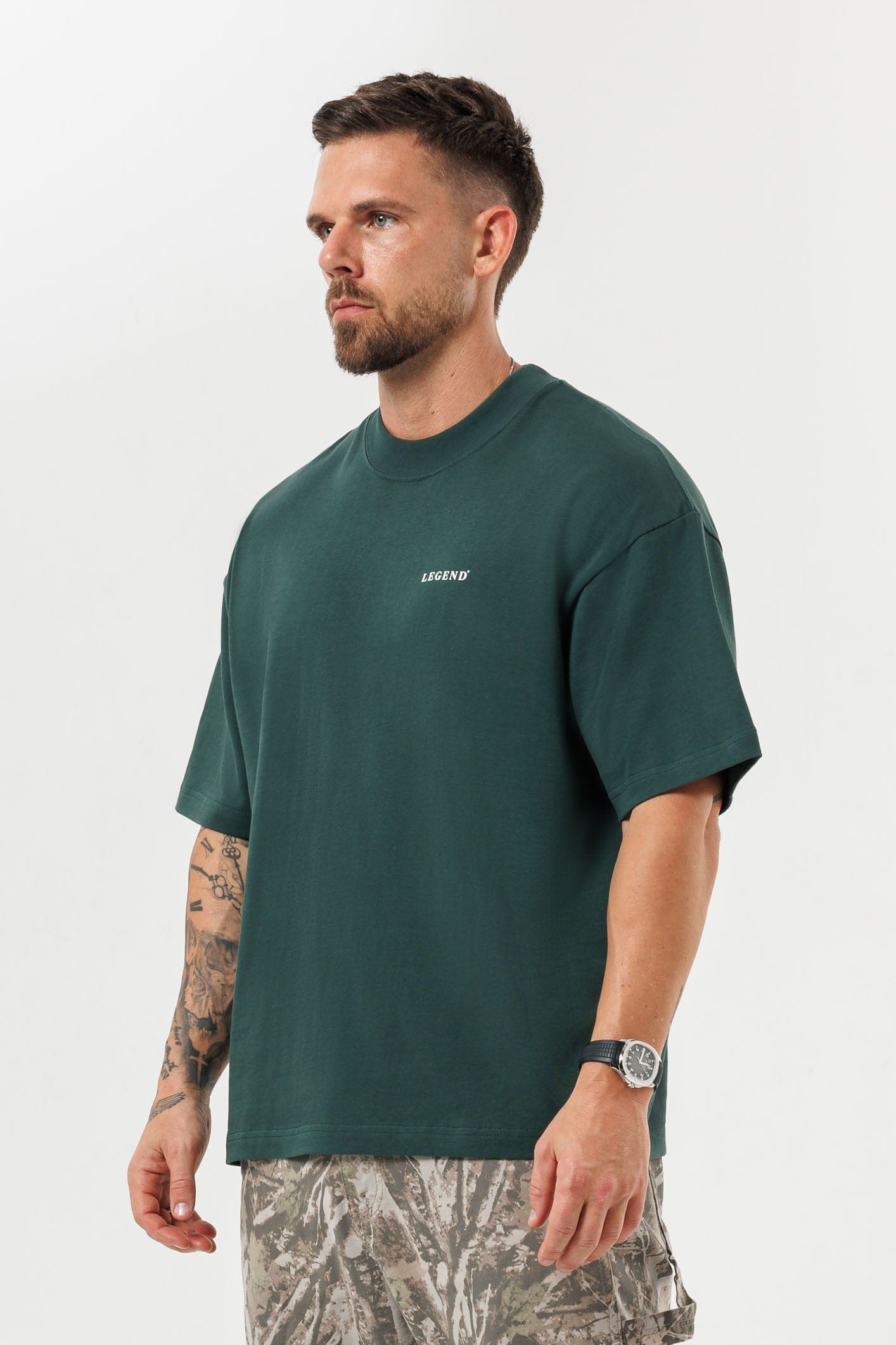 PRINT OVERSIZED T-SHIRT - GREEN