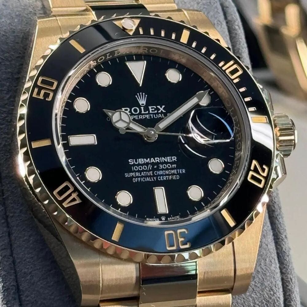 RX Submariner Date 126618ln-0002 Yellow Gold with Black Dial