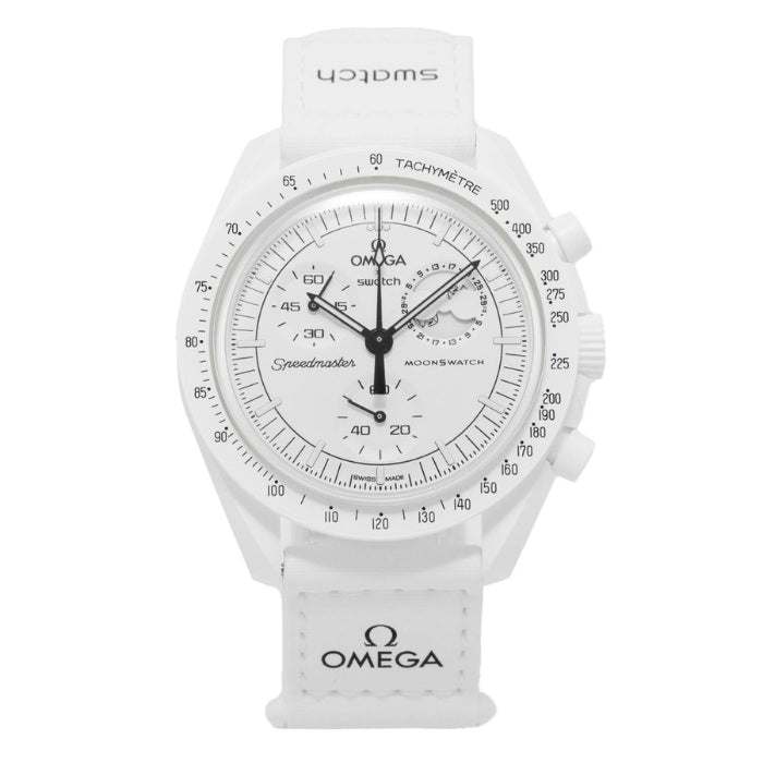 OM x SW Speedmaster Moonswatch "mission to the Moonphase – Full Moon" Chronograph