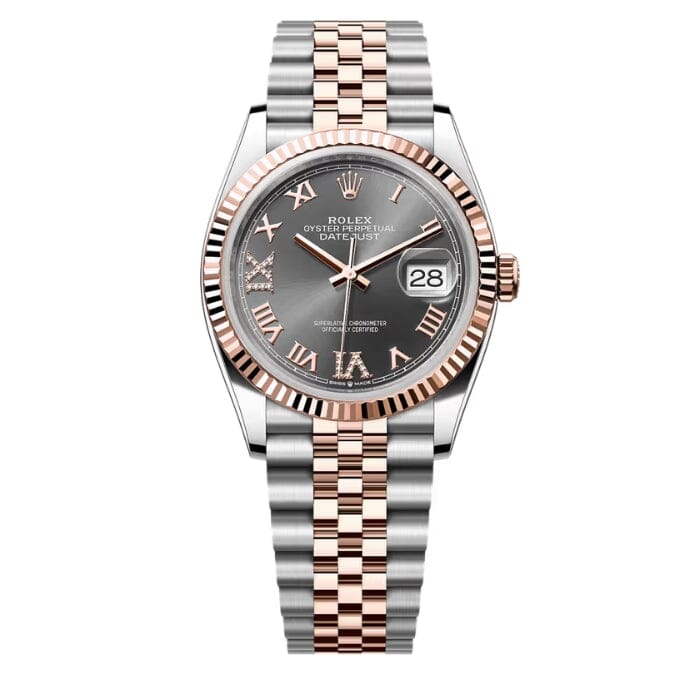 RX Datejust 126231 - Dark Rhodium Dial, Fluted Bezel, 36mm