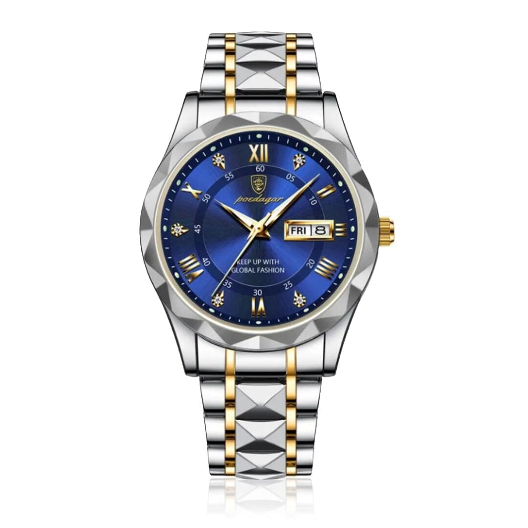 PD Luminous Steel 40mm Men's Wristwatch - Waterproof | Stainless Steel