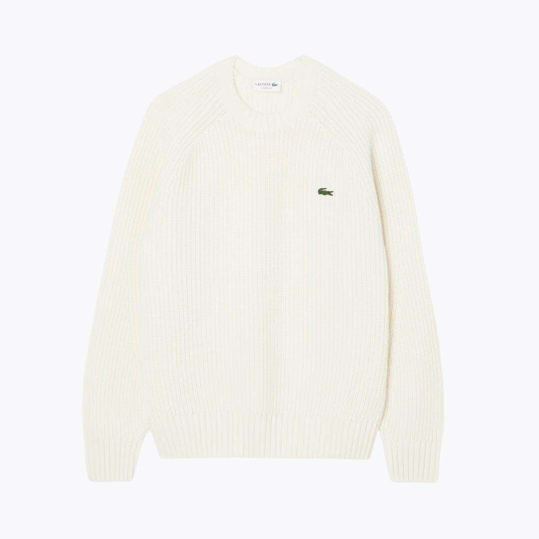 LC Sweater in Thick Combed Wool with Crew Neck