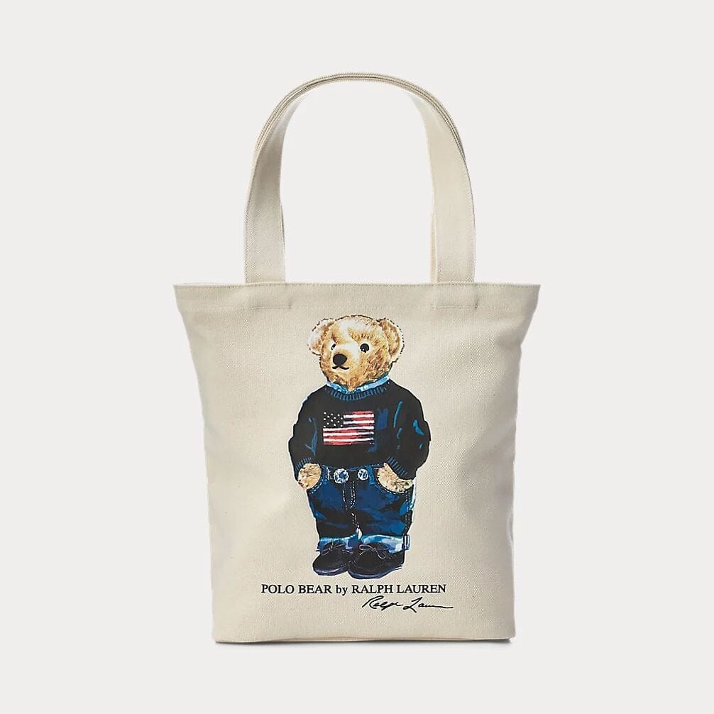 RL Polo Bear Cotton Canvas Tote