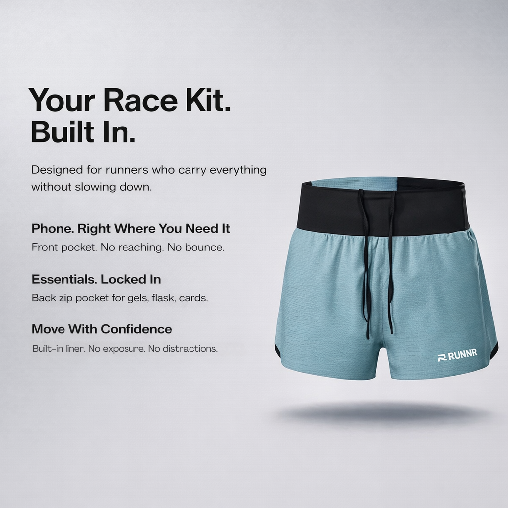 RUNNR Marathon Shorts — Built-In Belt