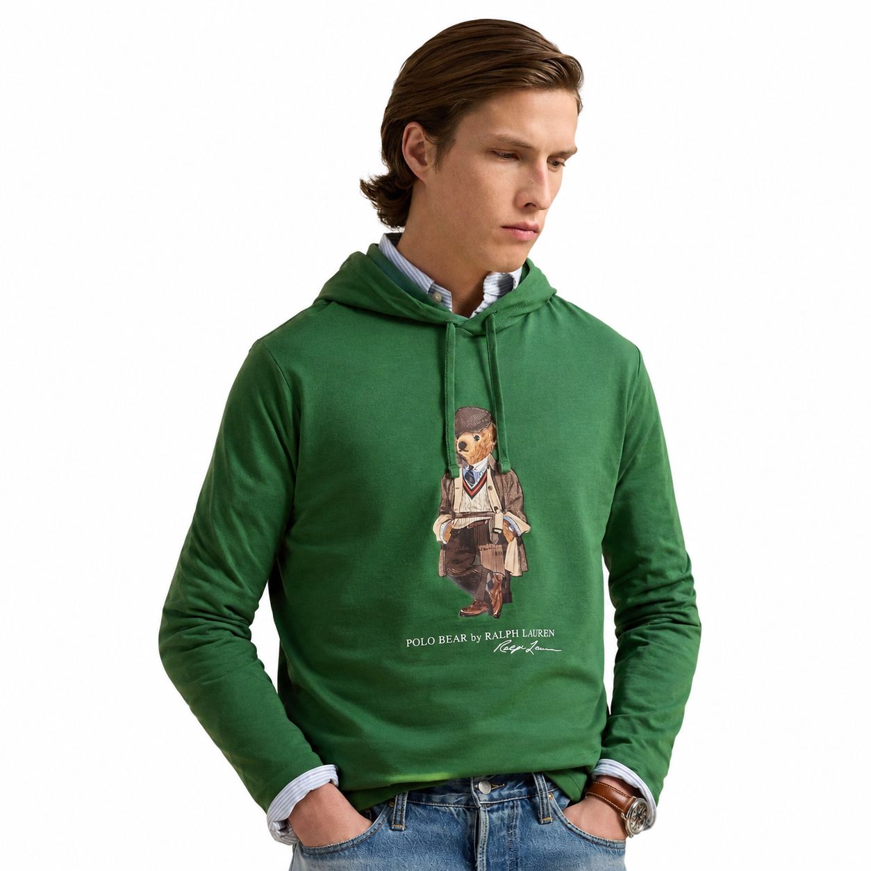 RL Polo Bear Jersey Hooded T-Shirt