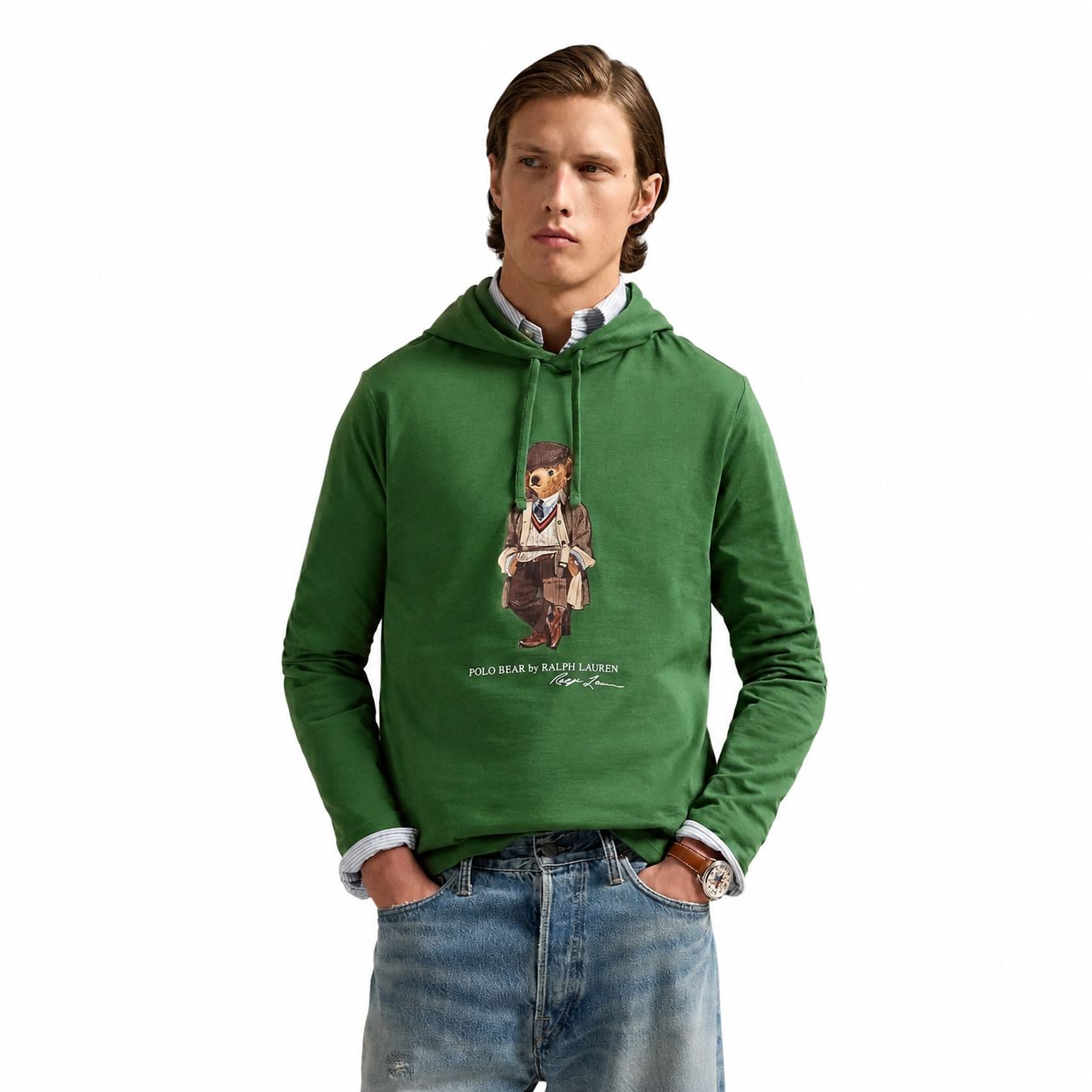 RL Polo Bear Jersey Hooded T-Shirt