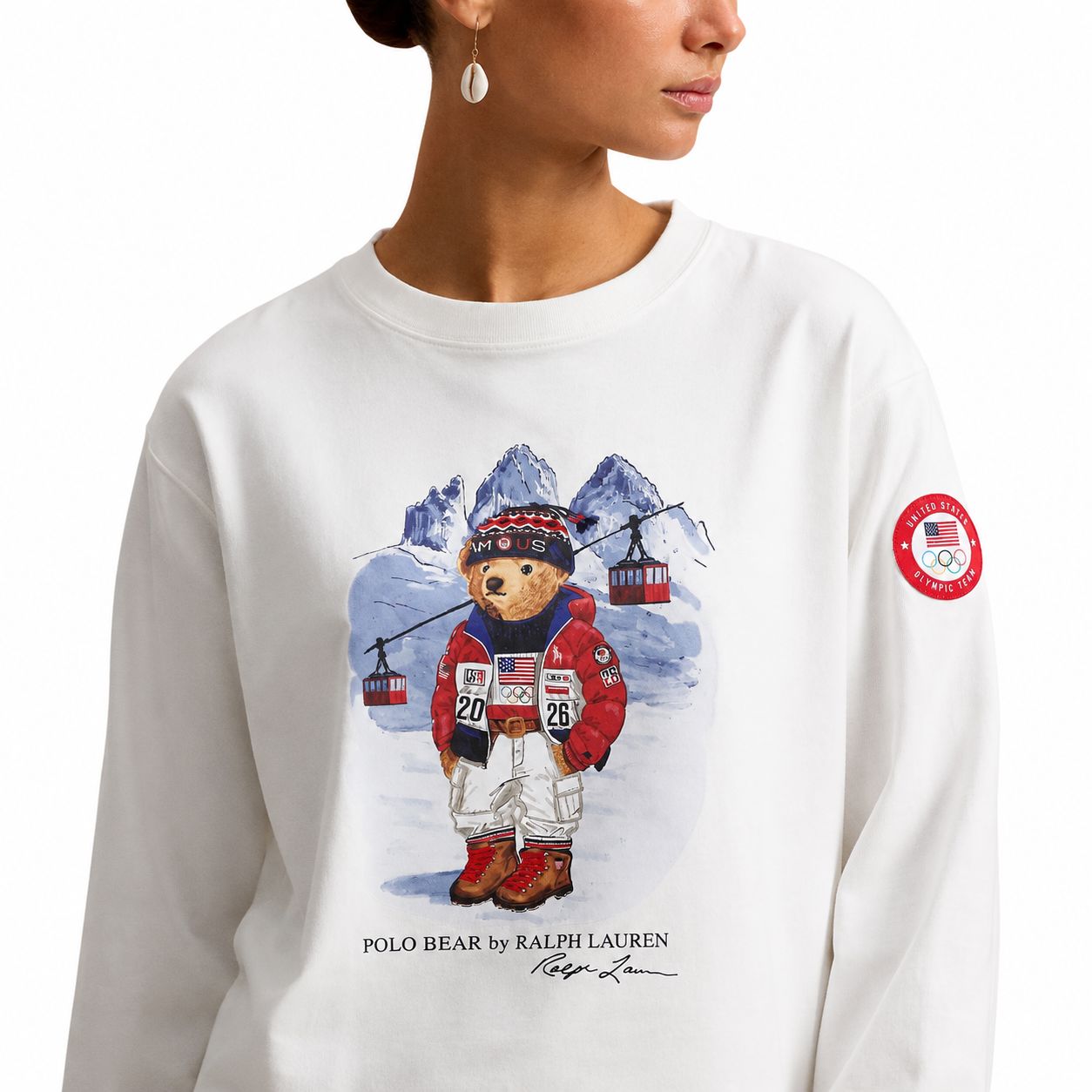 RL Team USA Polo Bear Long-Sleeve T-Shirt