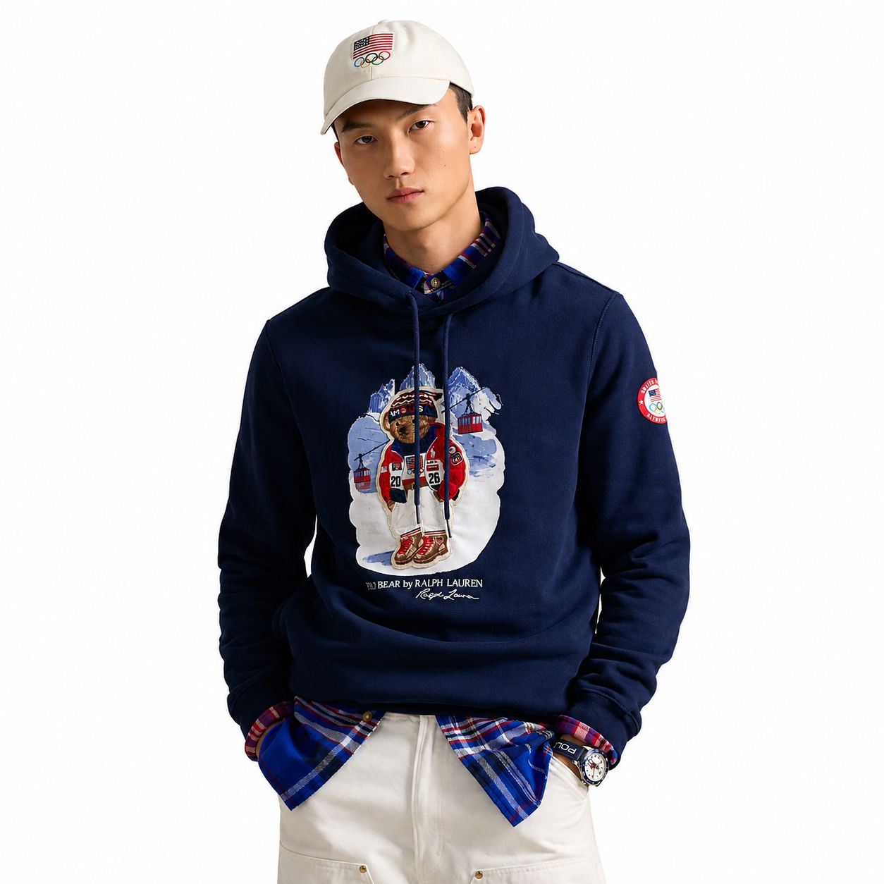 RL Team USA Polo Bear Hoodie