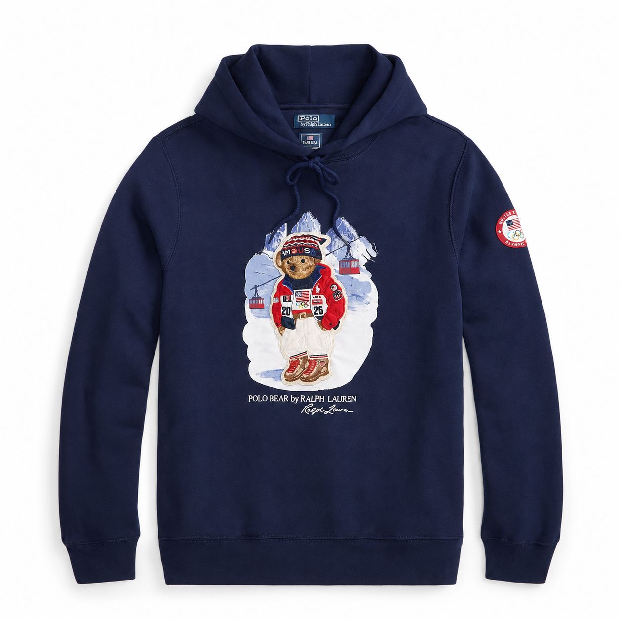 RL Team USA Polo Bear Hoodie