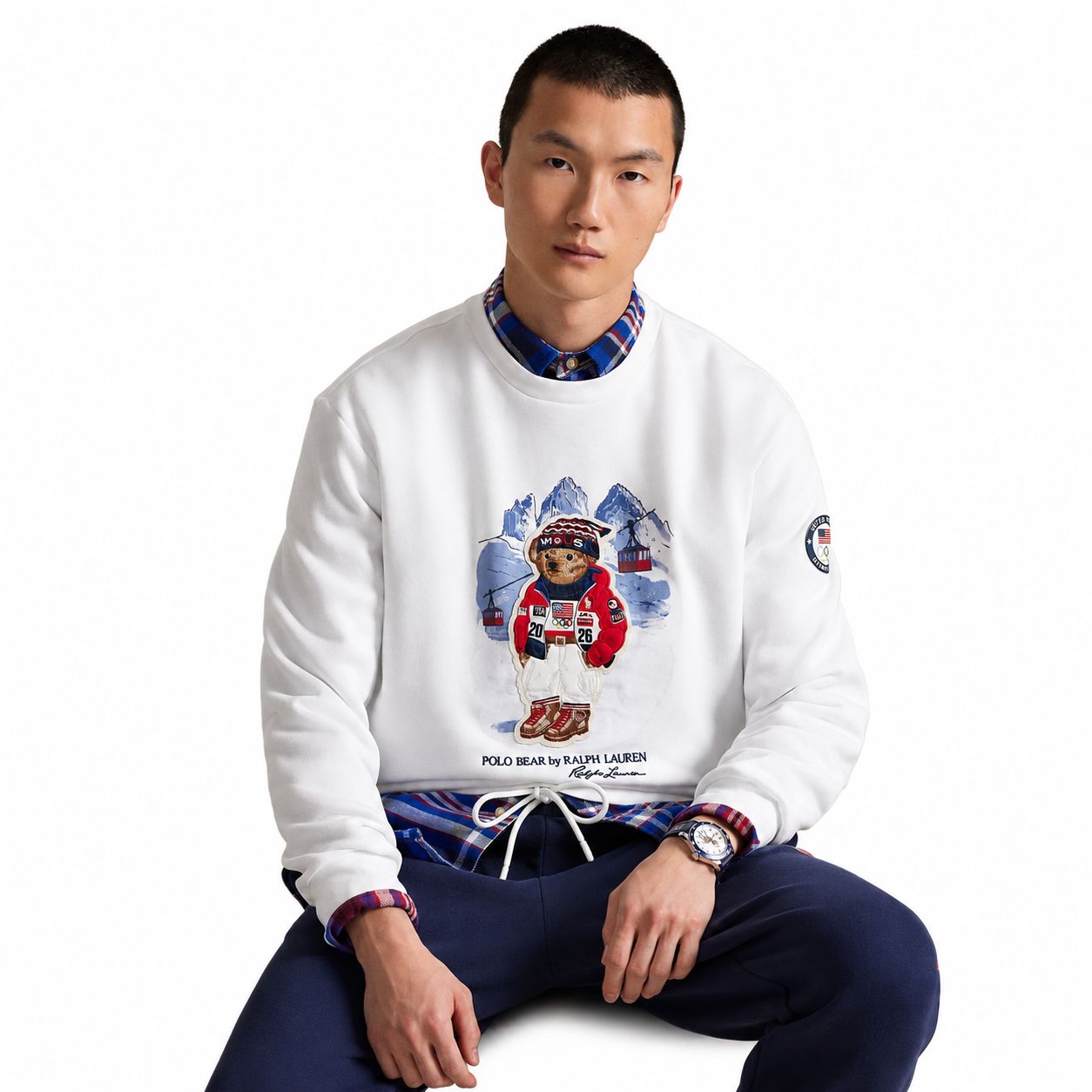RL Team USA Polo Bear Sweatshirt