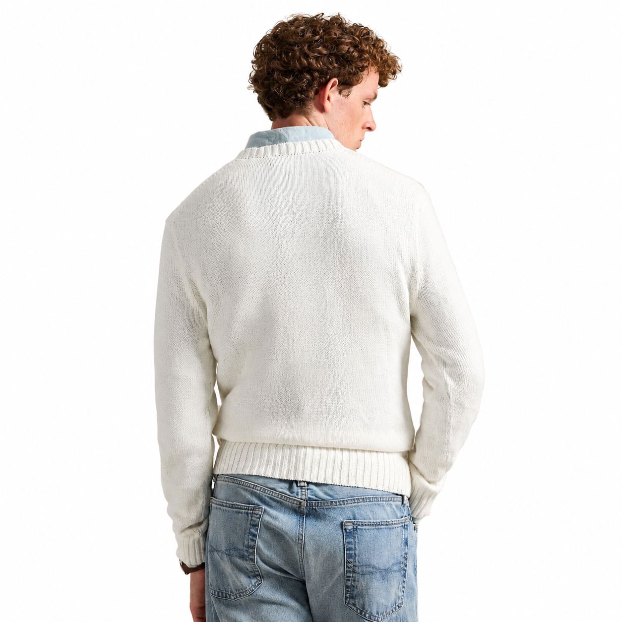 RL Polo Bear Sweater in Cotton-Linen