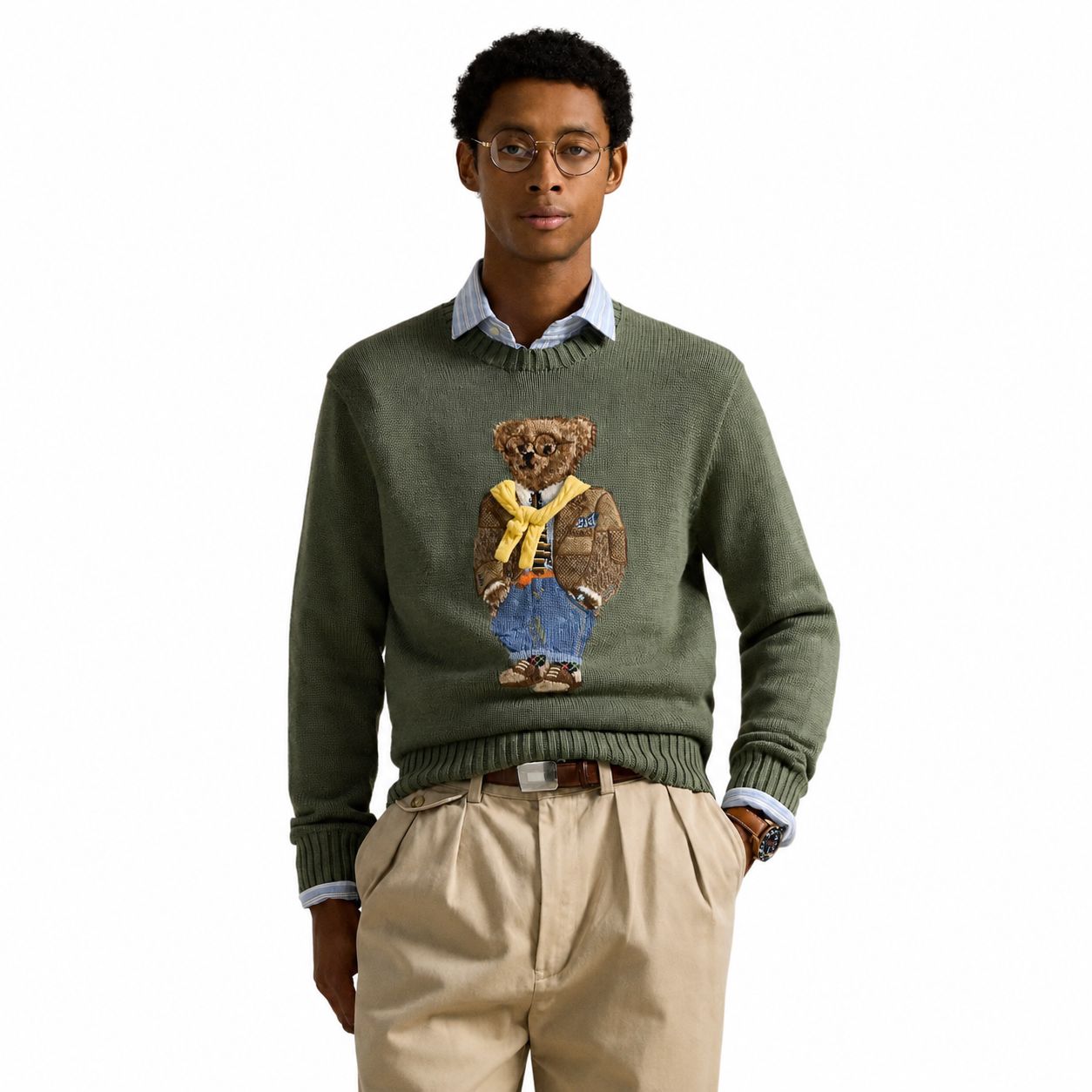 RL Polo Bear Sweater with Intarsia Knit