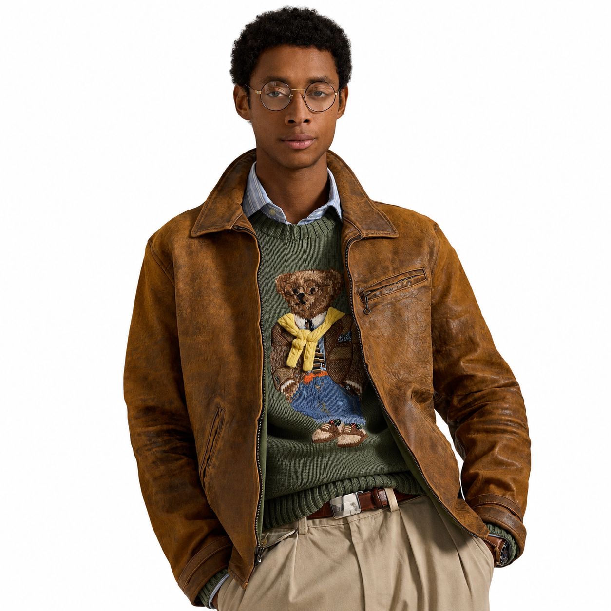 RL Polo Bear Sweater with Intarsia Knit