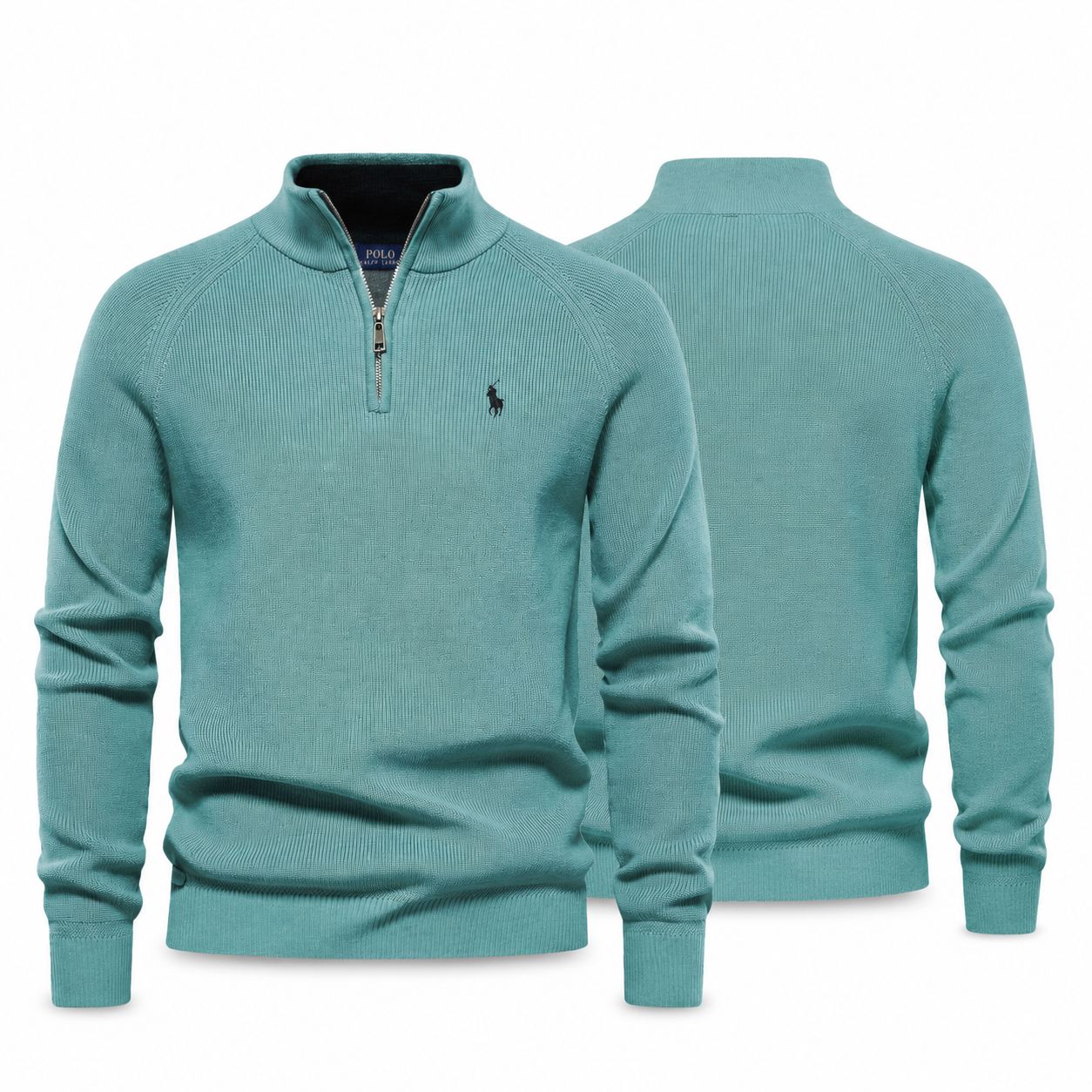 RL Ribbed Zip-Sweater Premium