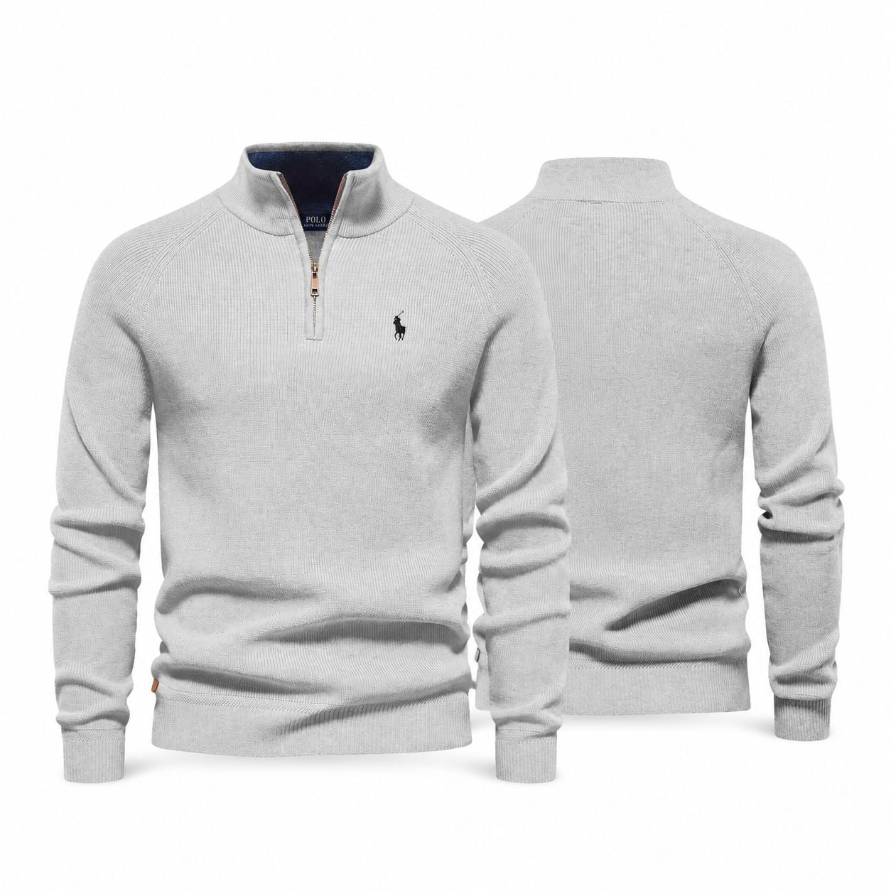 RL Ribbed Zip-Sweater Premium
