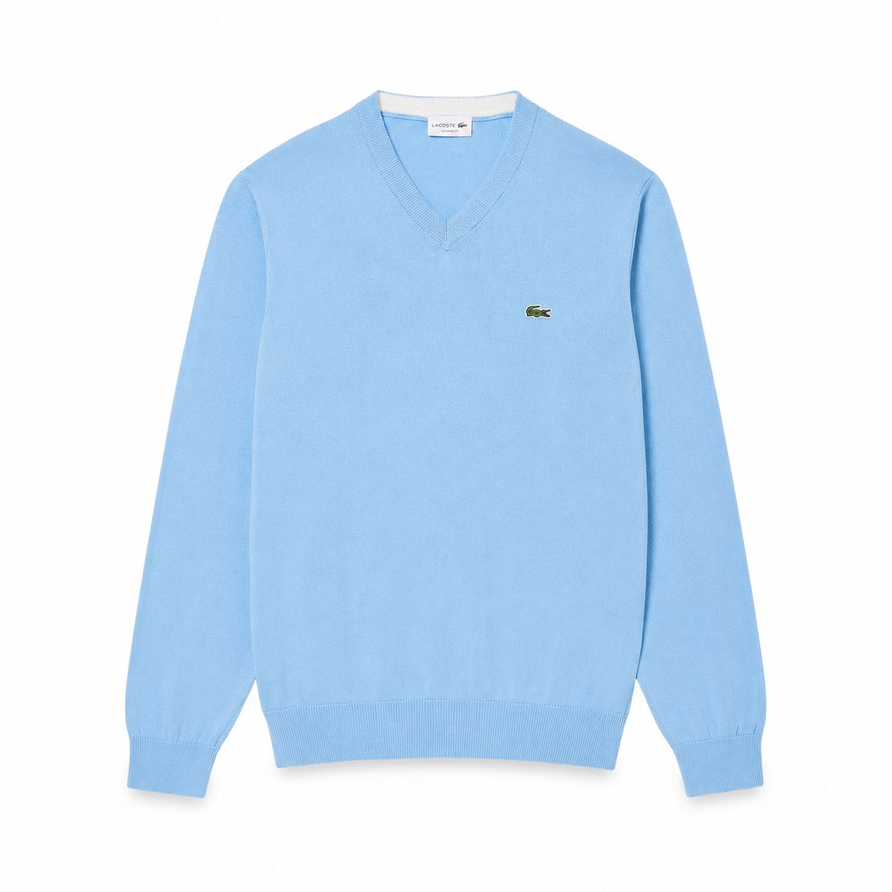 LC Monochrome Cotton-Sweater with V-Neck