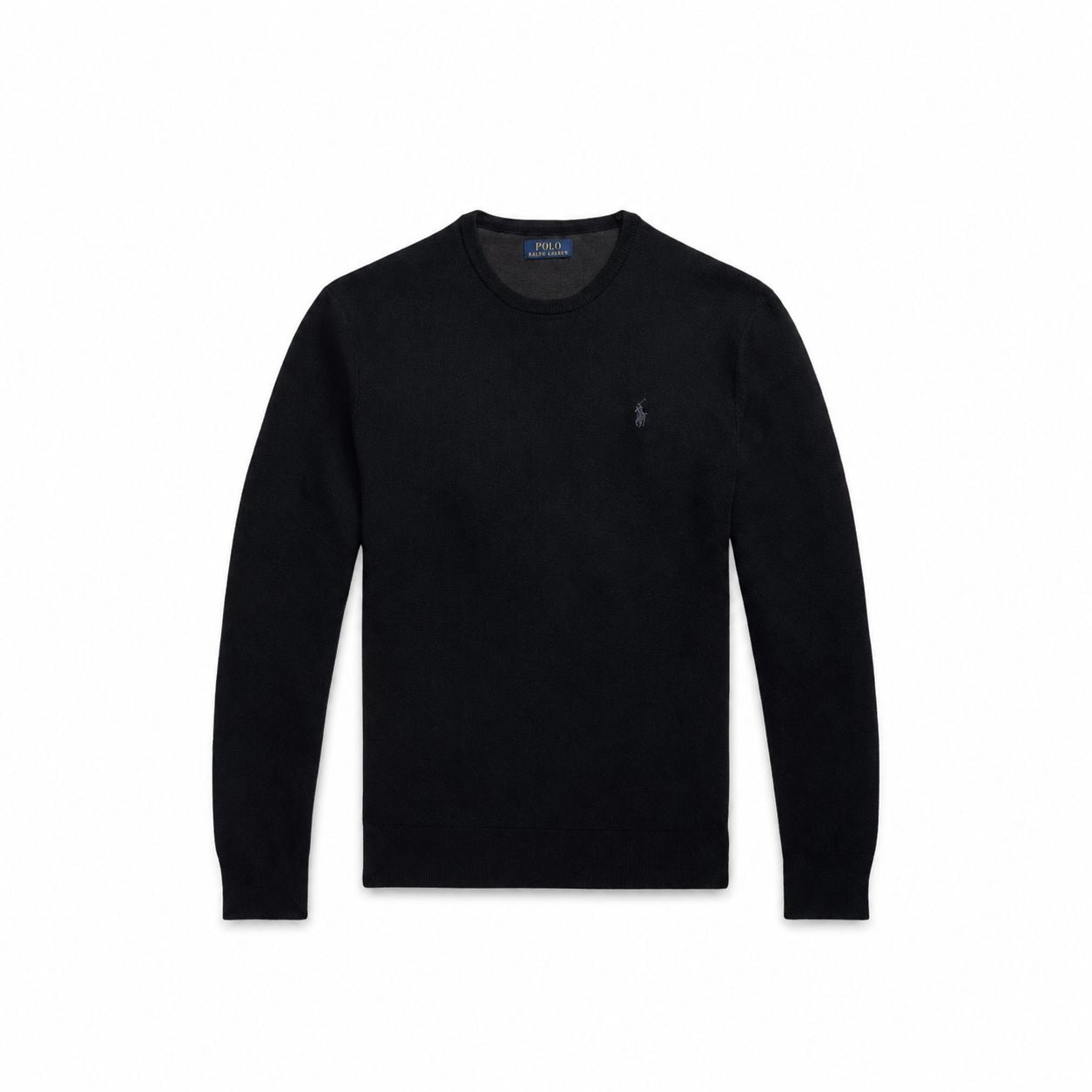 RL Mesh Knit Cotton-Sweater with Crew Neck