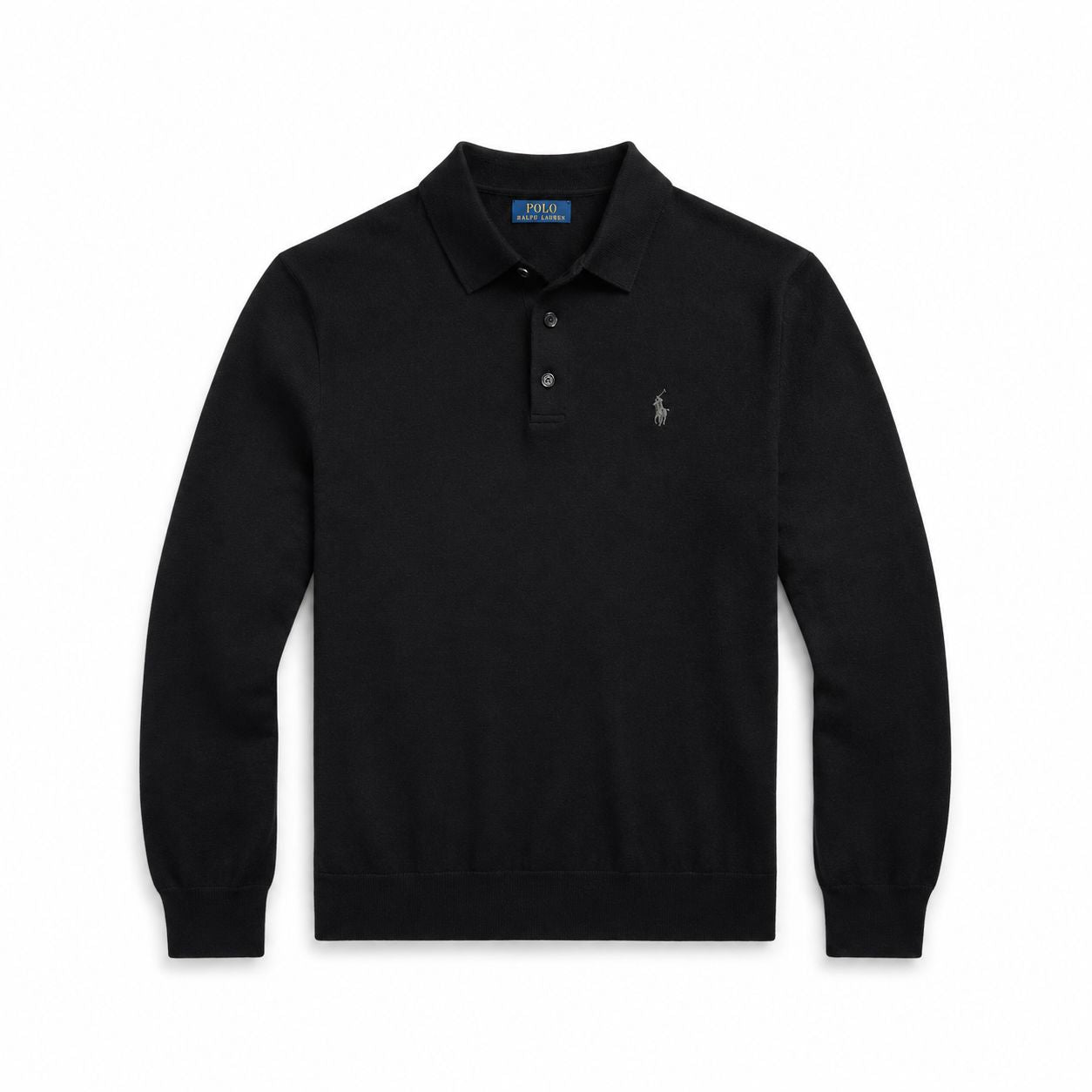 RL Wool Sweater with Polo Collar