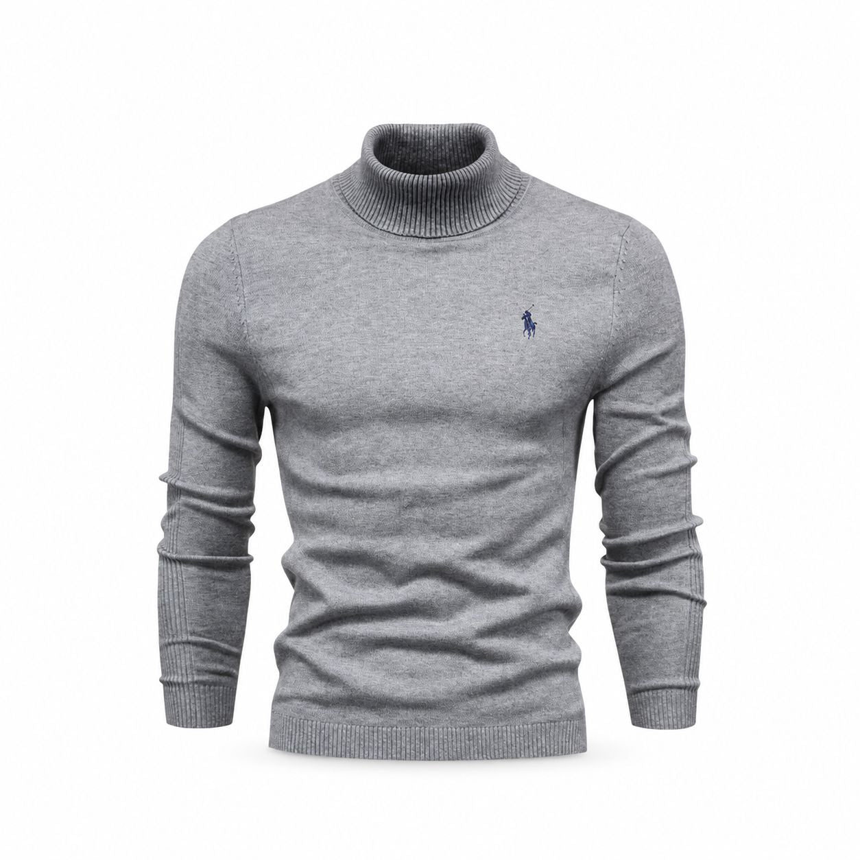 RL Turtleneck Cable Knit Wool Sweater