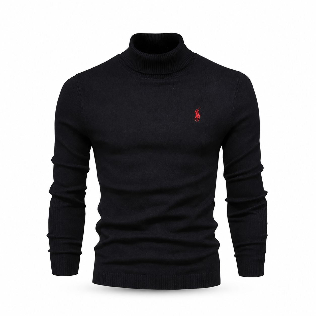 RL Turtleneck Cable Knit Wool Sweater