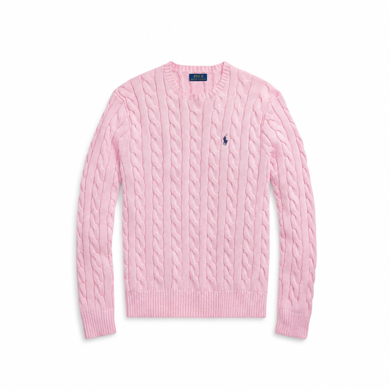 RL Cotton-Sweater with Cable Knit