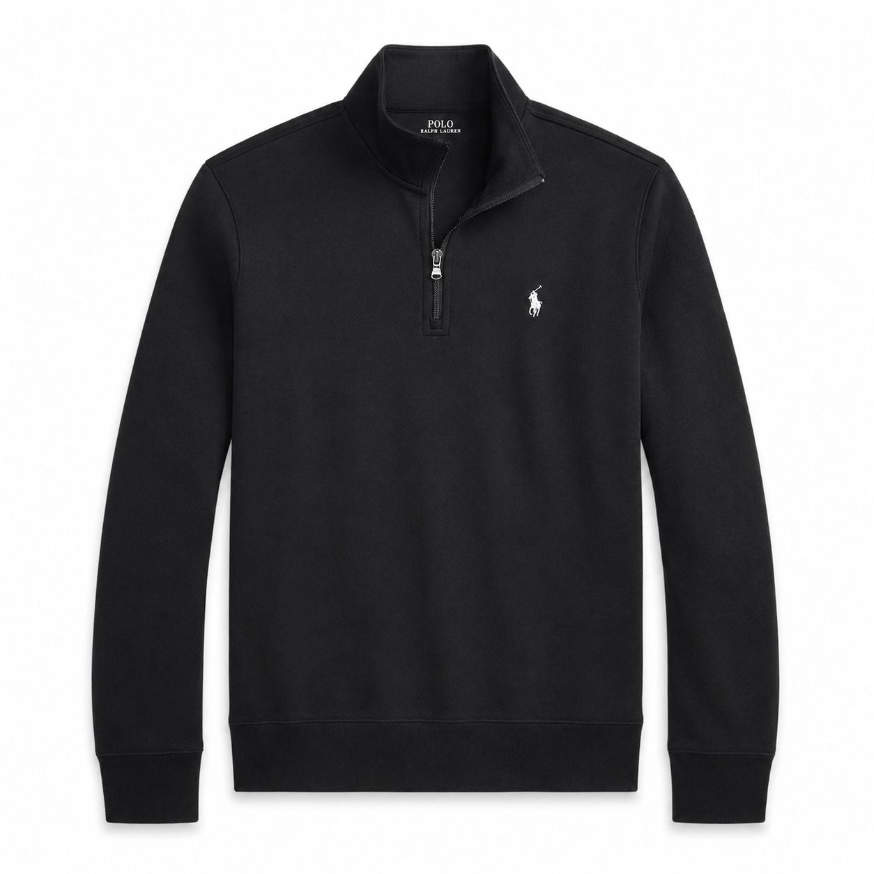 RL Double Knit Stand-Up Collar Sweater with Zip