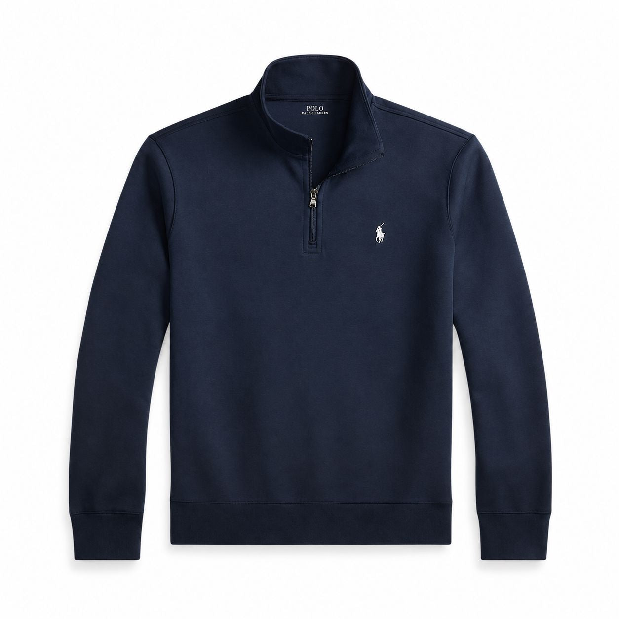 RL Double Knit Stand-Up Collar Sweater with Zip