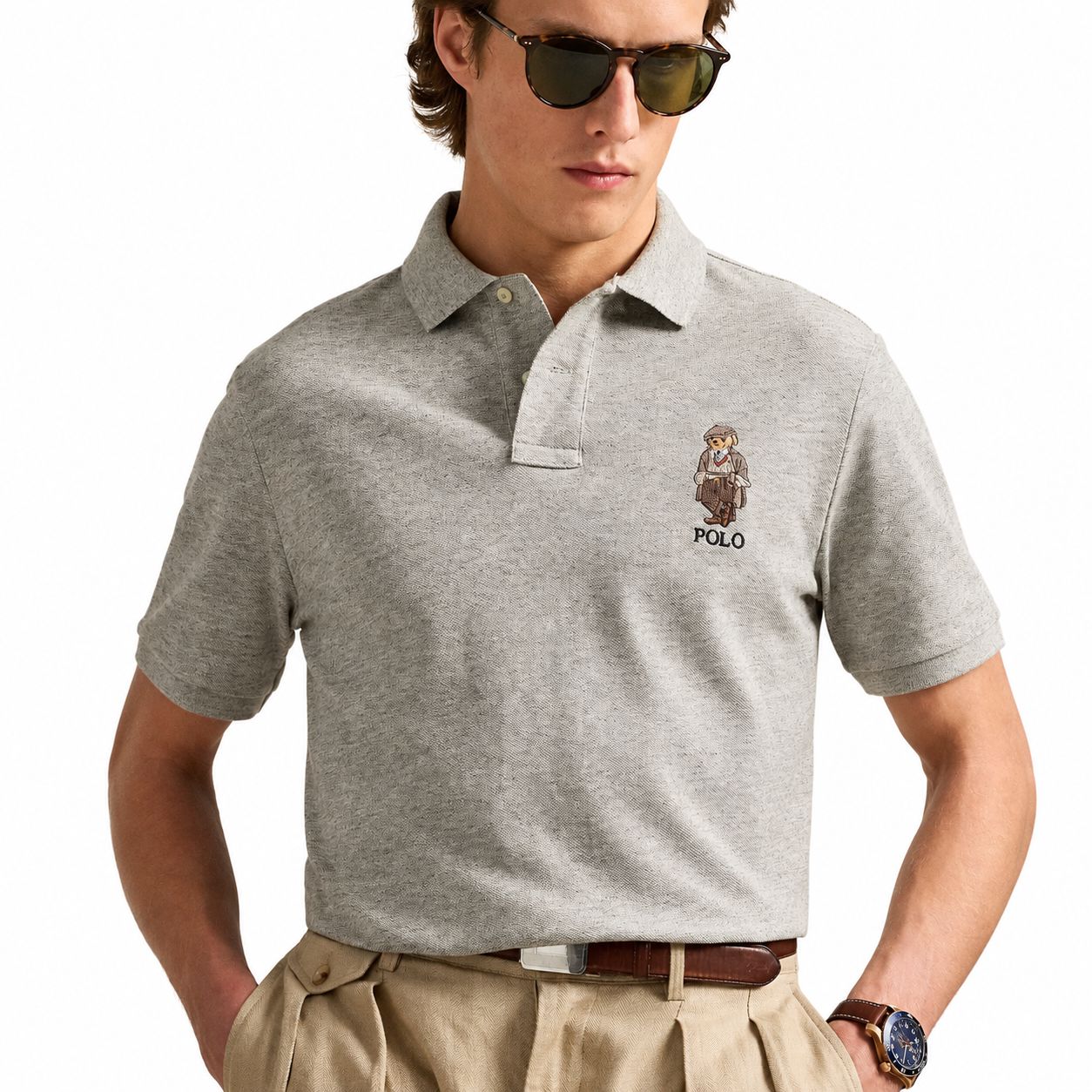 RL Classic Fit Polo Bear Mesh Polo Shirt