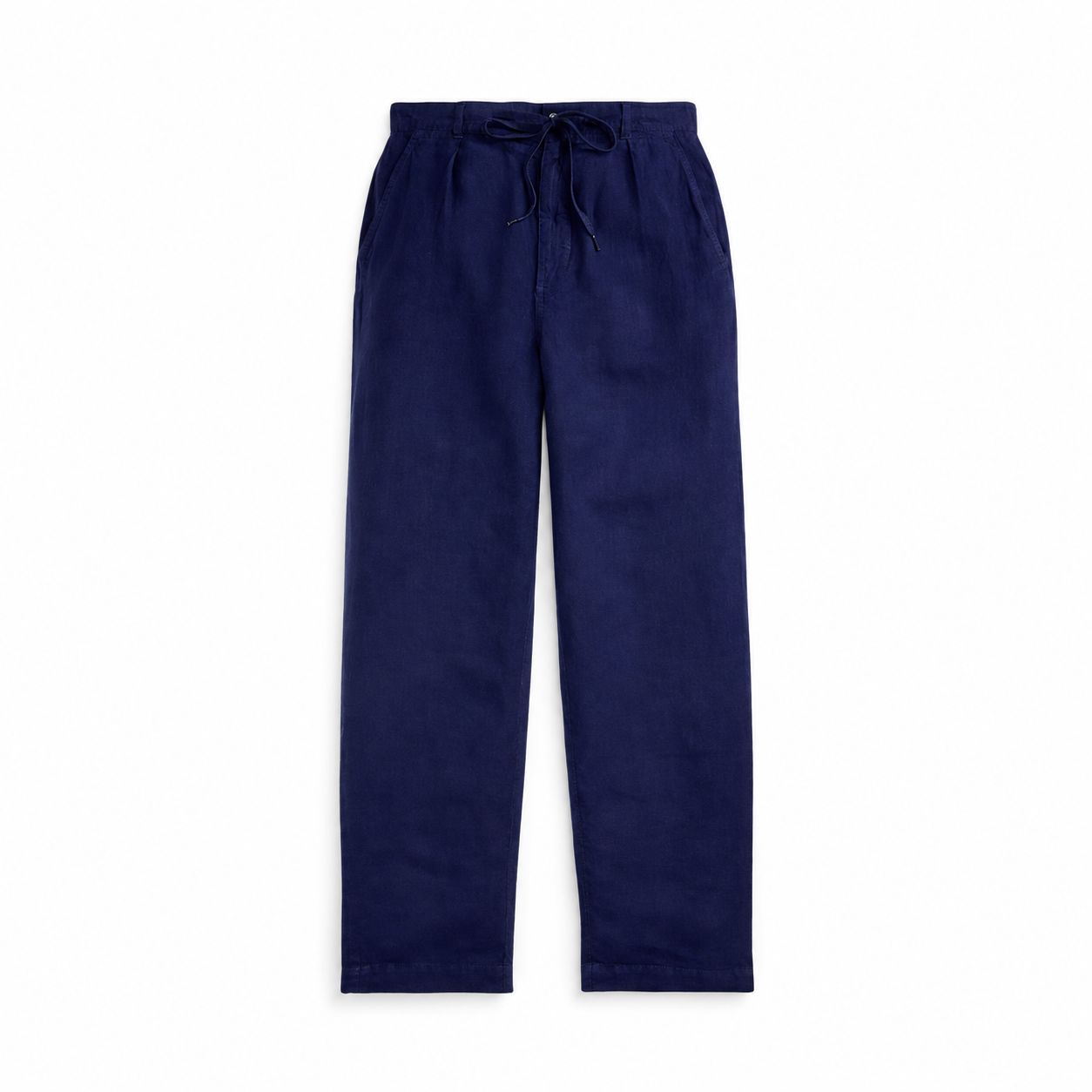 RL Lateef Relaxed Fit Linen Trousers with Falten