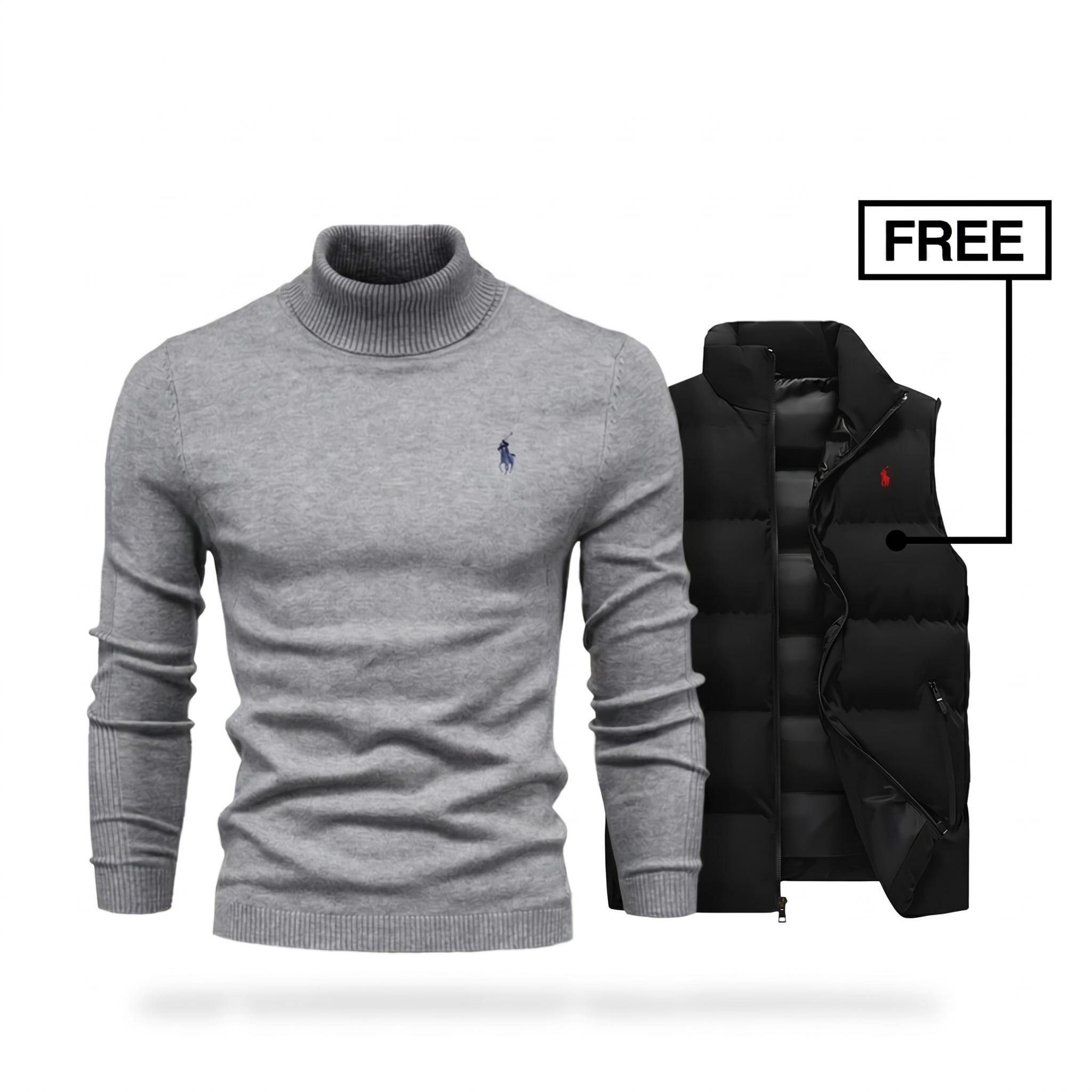 RL Premium Sweater + Vest jacket Free