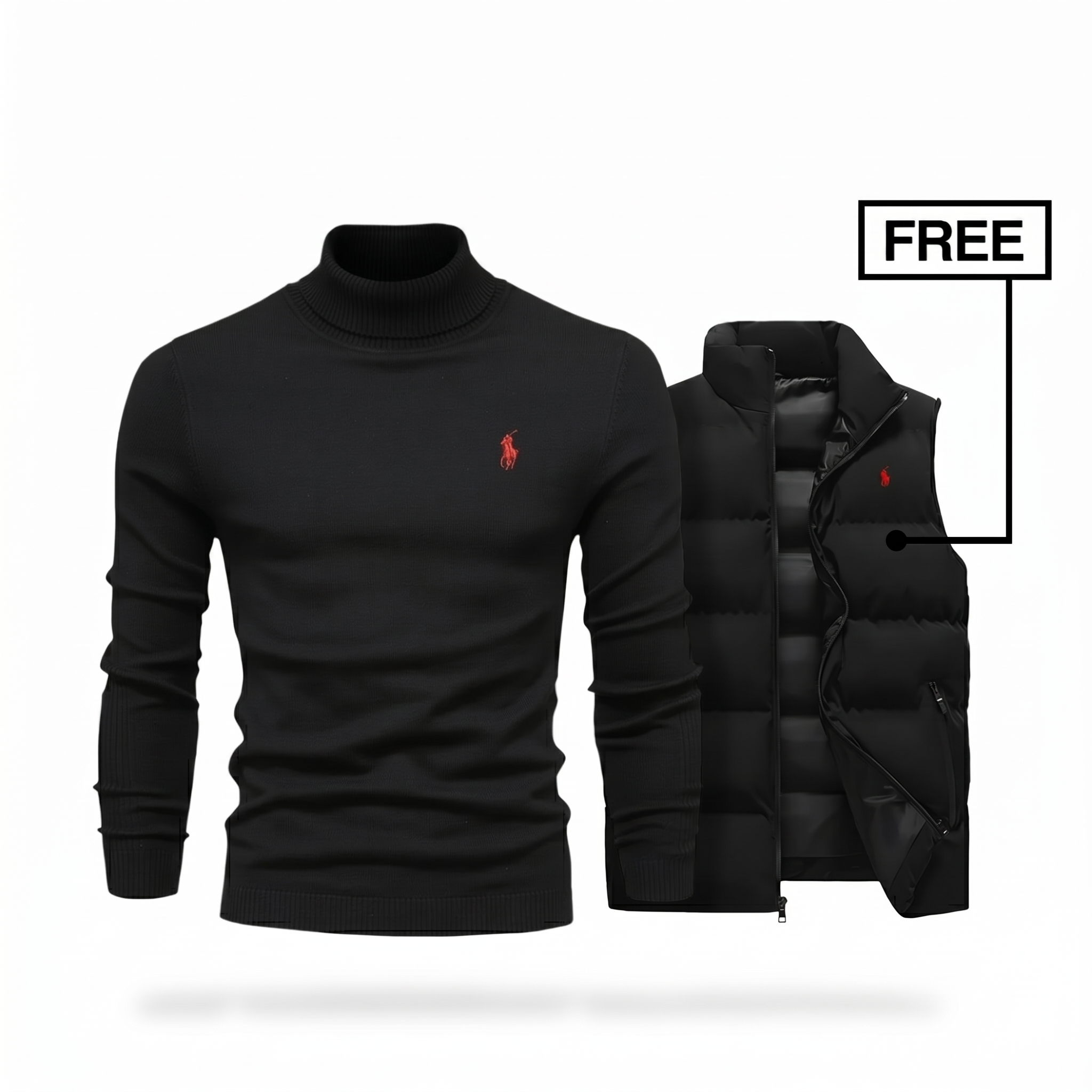 RL Premium Sweater + Vest jacket Free