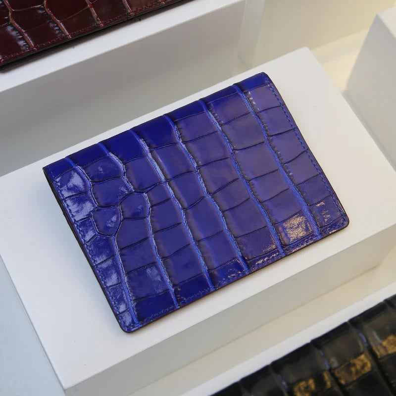 FLORENTI® Crocodile Embossed Leather Passport Cover