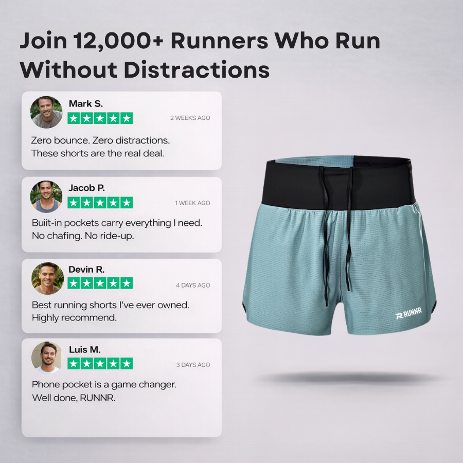 RUNNR Marathon Shorts — Built-In Belt
