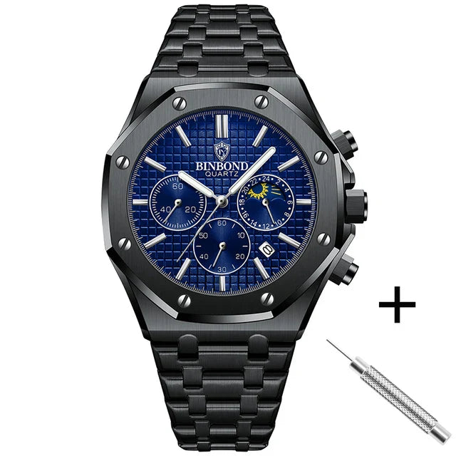 BINBOND® Luxury Luminous Stainless Steel Watch