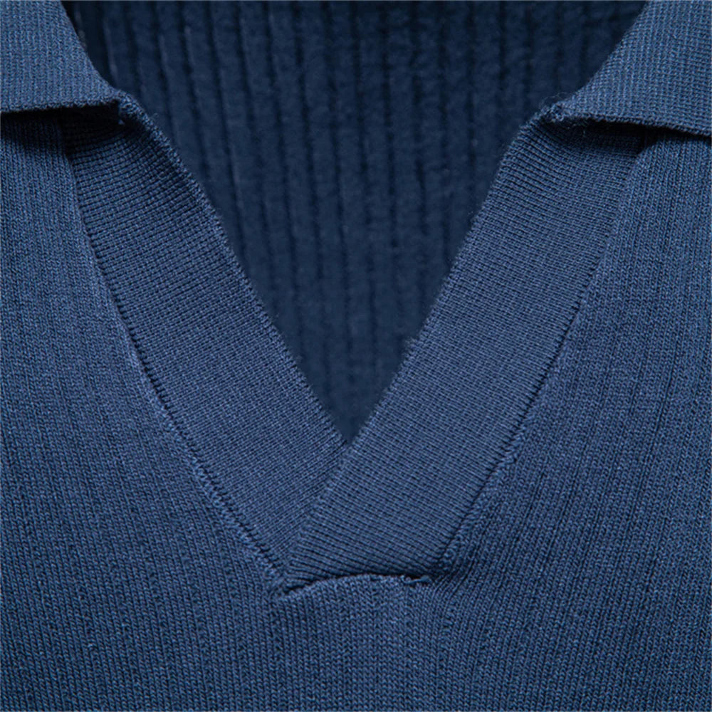 PACCINO® Classic Solid Knit Polo Shirt
