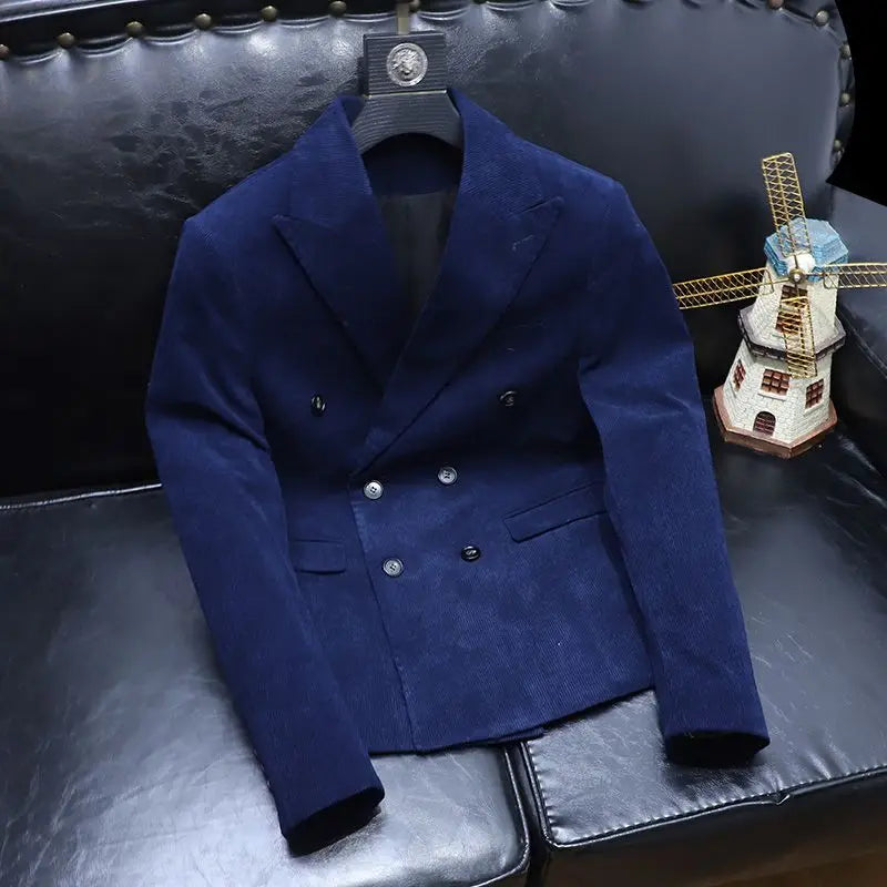 DALMORE® Double-Breasted Corduroy Slim Blazer
