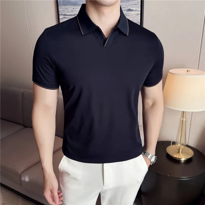 MONREALE® Men's Ice Silk Short Sleeve Polo Shirt