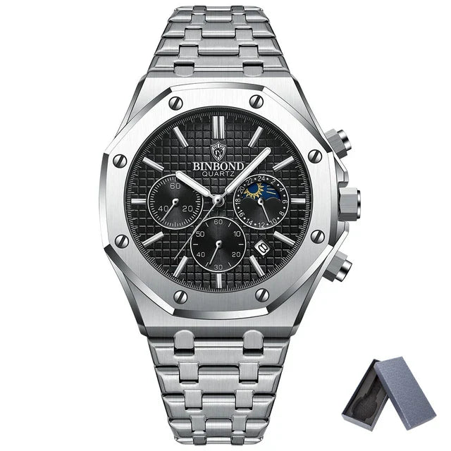 BINBOND® Luxury Luminous Stainless Steel Watch