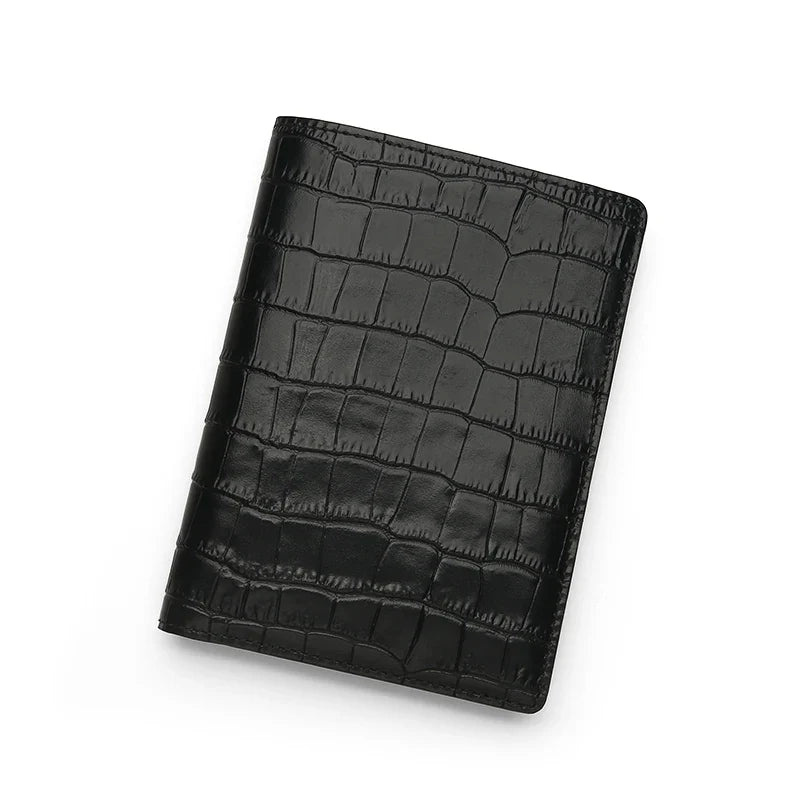 FLORENTI® Crocodile Embossed Leather Passport Cover