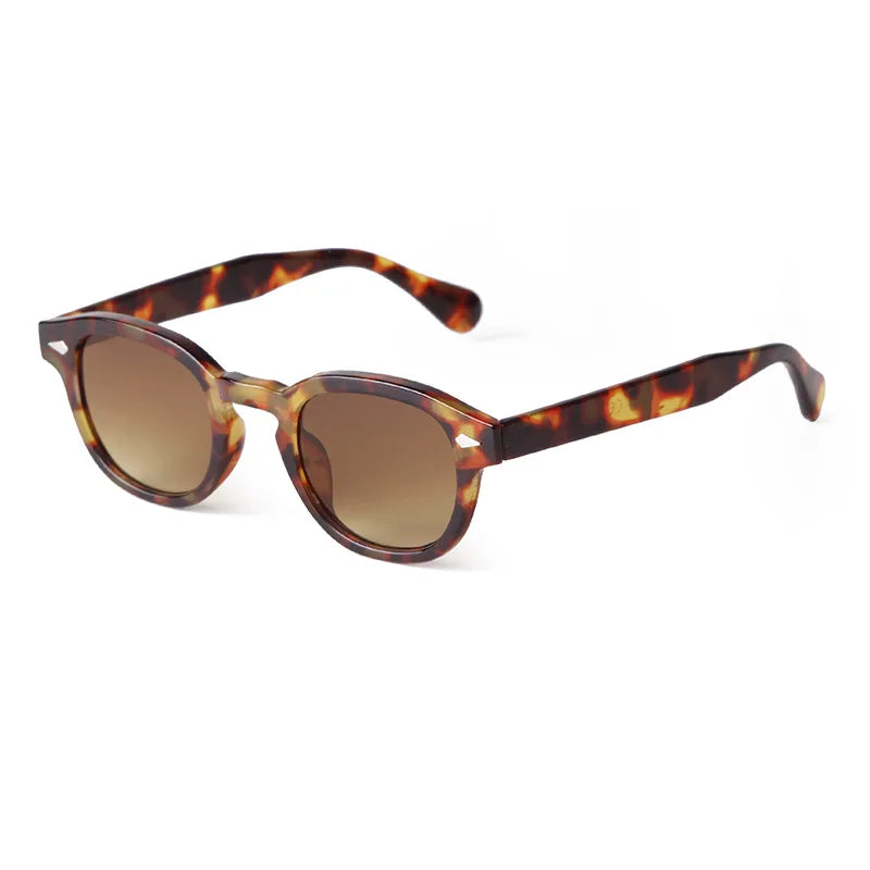 SOLARI® Retro Shell Round Rivet Sunglasses