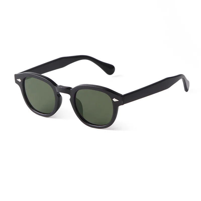 SOLARI® Retro Shell Round Rivet Sunglasses