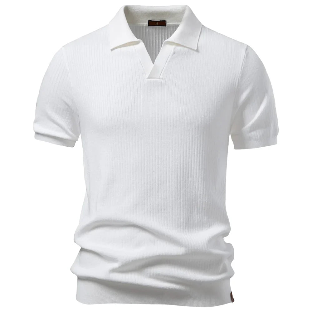 PACCINO® Classic Solid Knit Polo Shirt