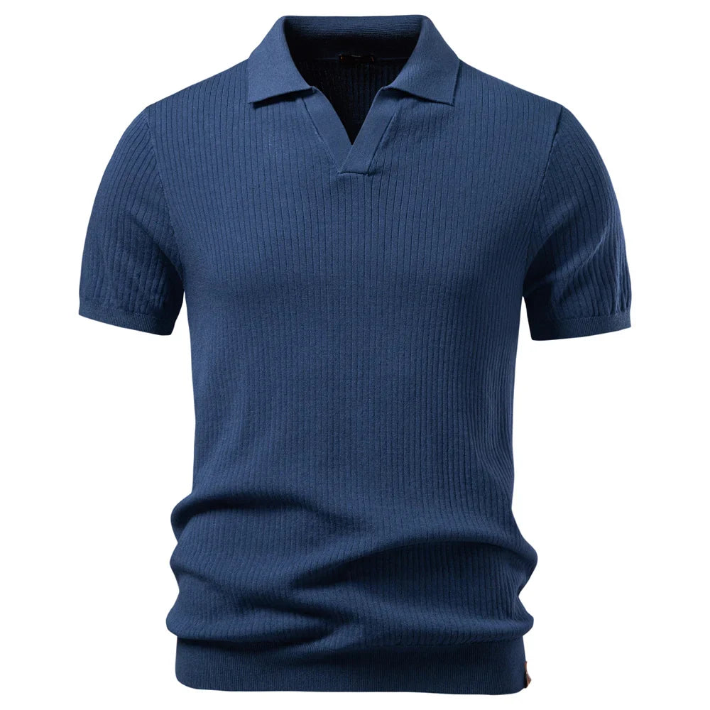 PACCINO® Classic Solid Knit Polo Shirt