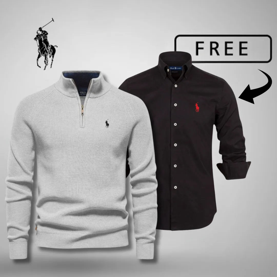 RL Style & Comfort Premium – Half-Zip Jumper + FREE Classic Shirt