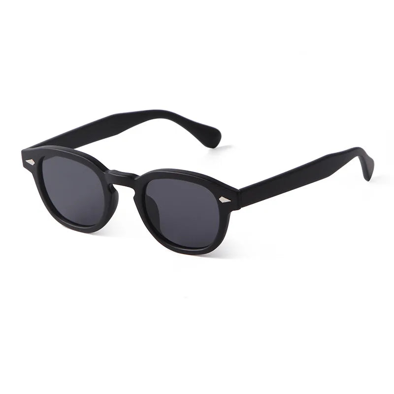 SOLARI® Retro Shell Round Rivet Sunglasses
