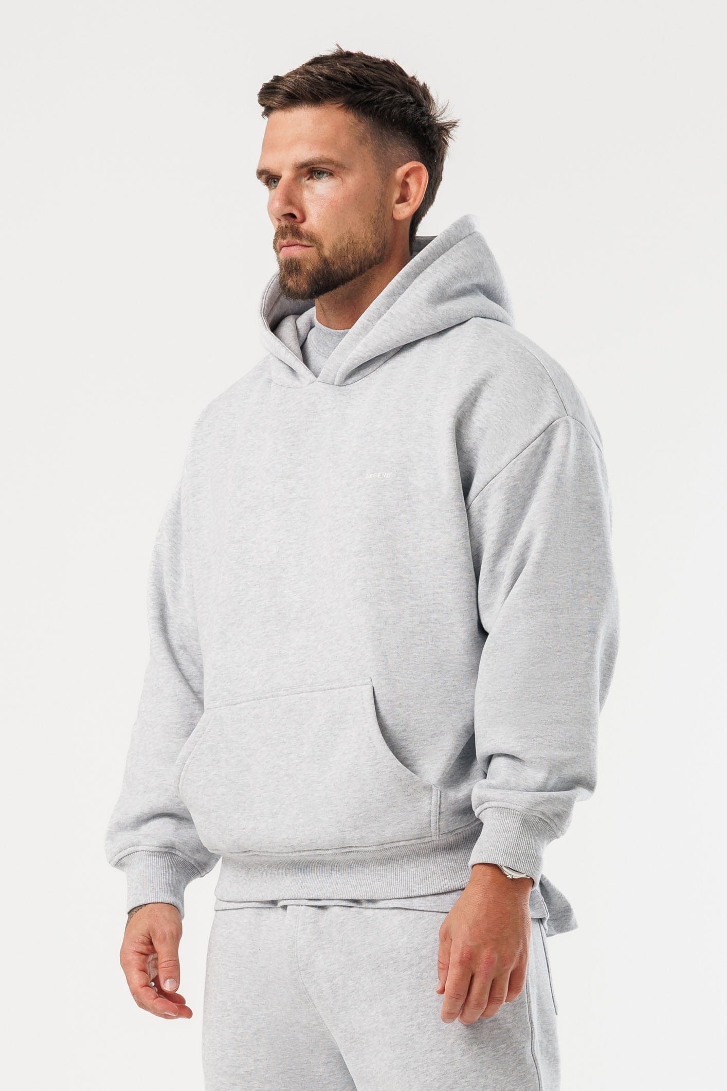 HOODIE - GREY MARL
