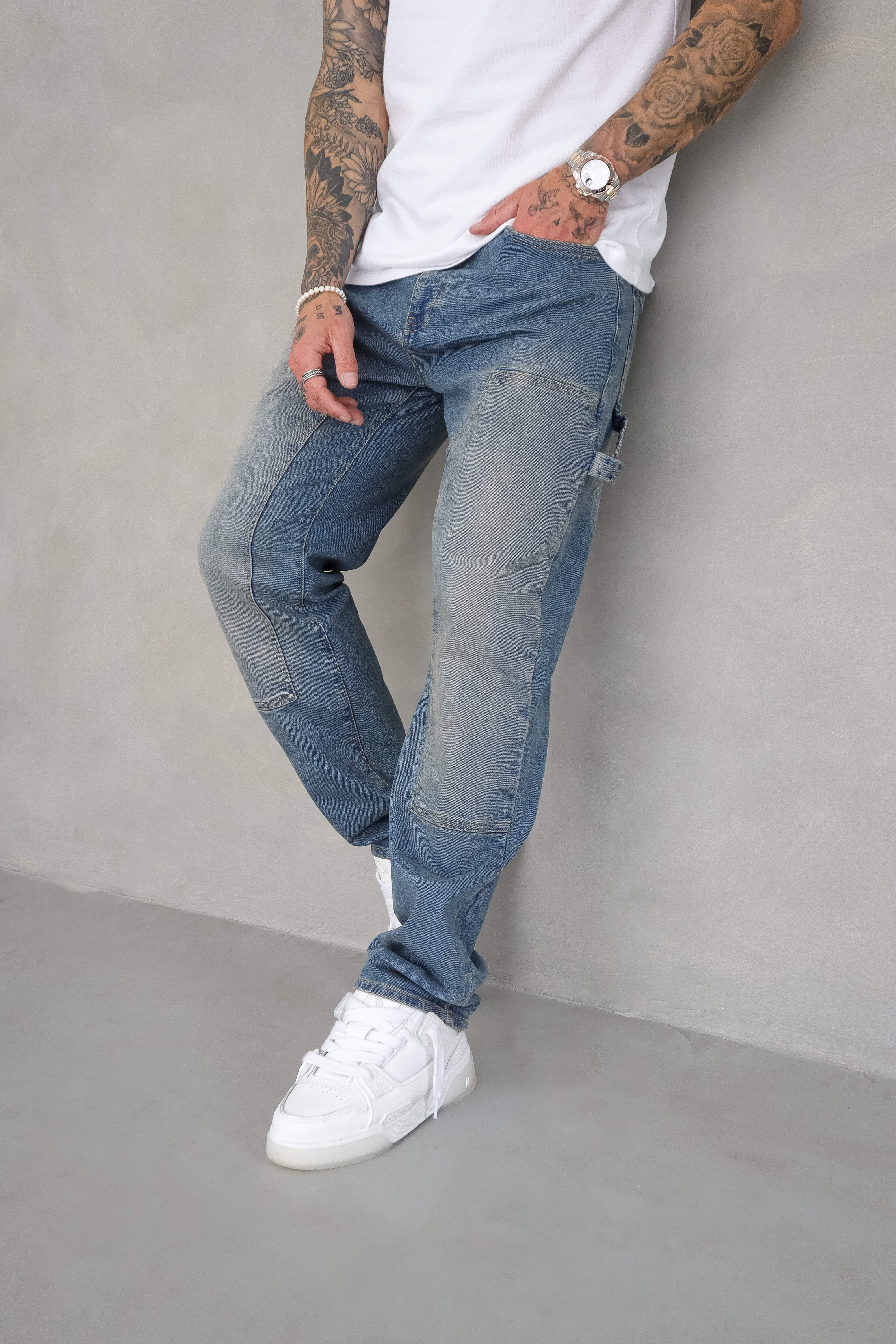 CARPENTER JEANS - WASHED STONE BLUE