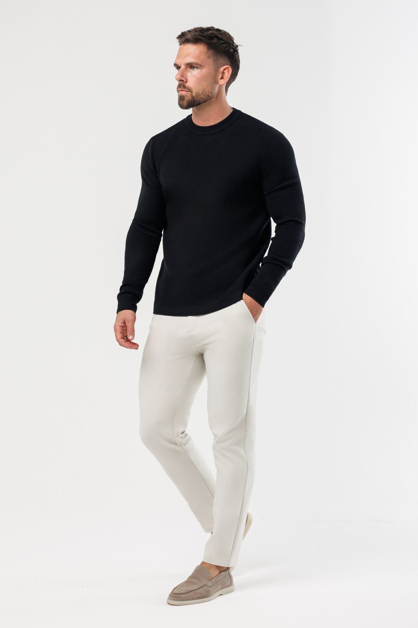 LUXE KNIT SWEATER - BLACK