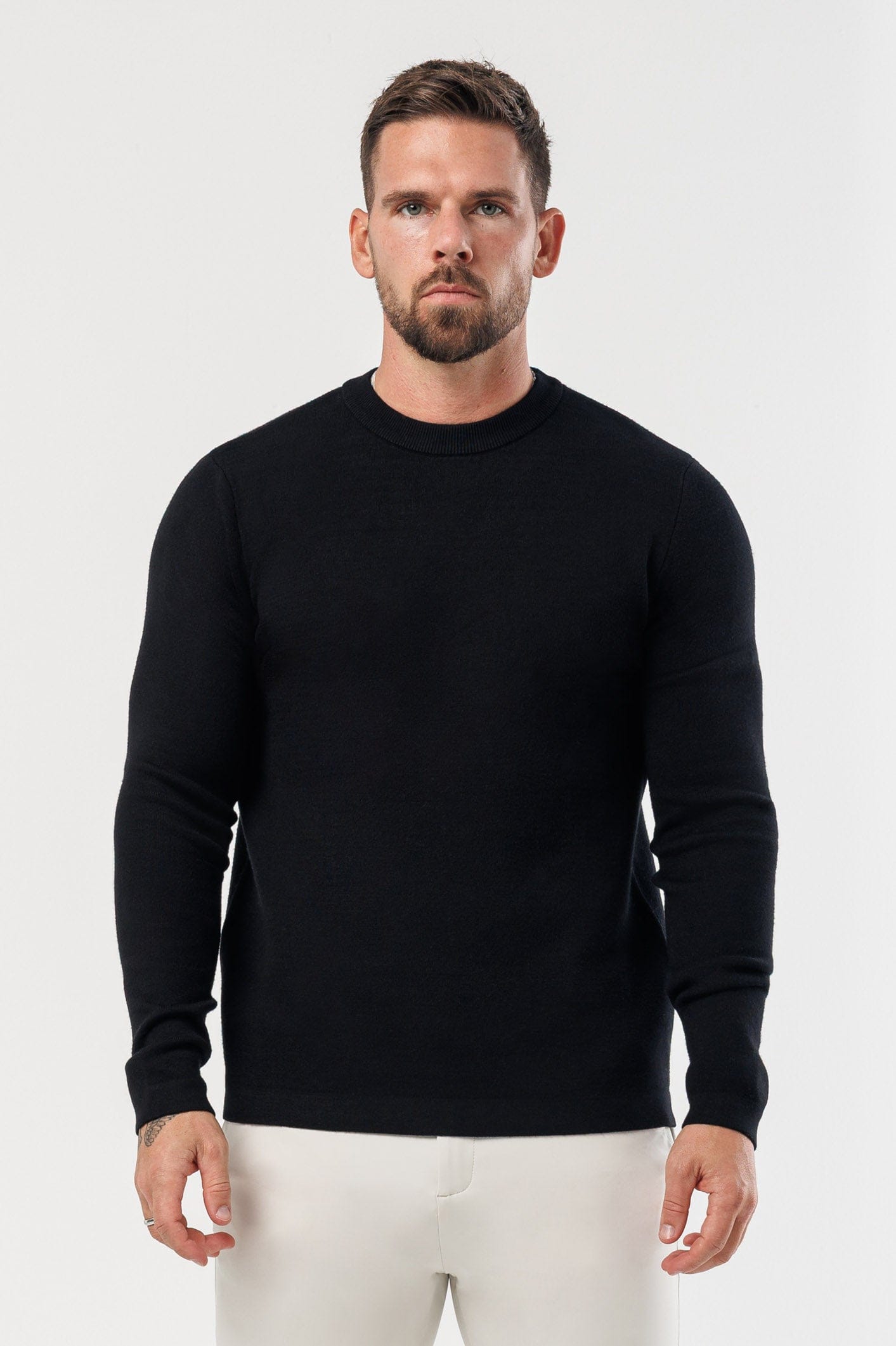 LUXE KNIT SWEATER - BLACK